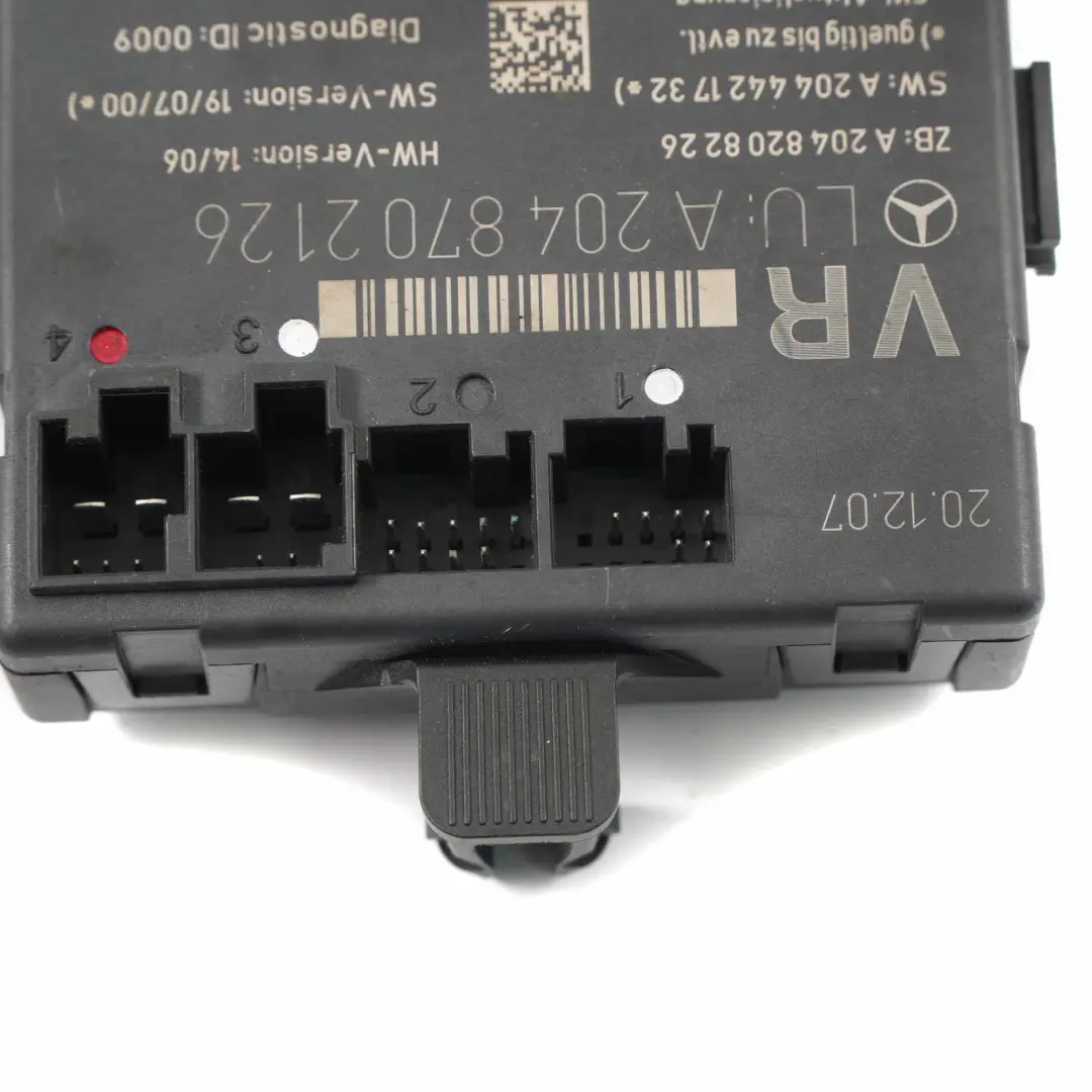Door Module Control Unit Module Front Right O/S to Mercedes W204 with Part number A2048702126 Mercedes W204 Door Module Control Unit Module Front Right O/S - SKU A2048702126 - Part number A2048702126
