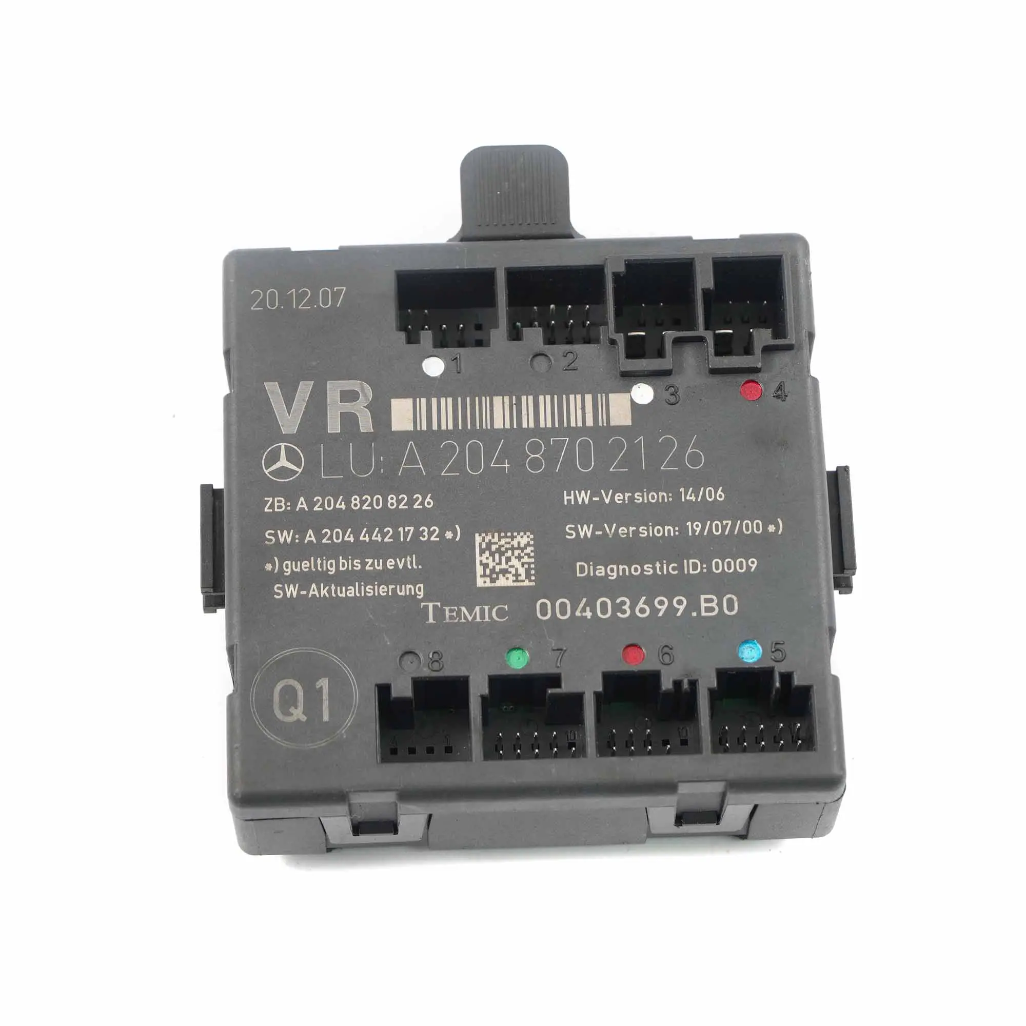 Door Module Mercedes W204 Front Right O/S Control Unit Module A2048702126