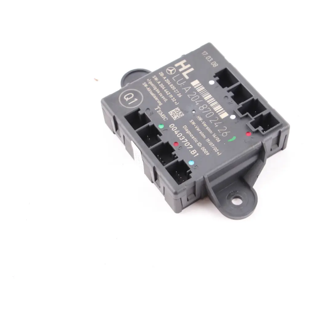 Module porte arrière gauche l'unité contrôle pour Mercedes W204 à propos du numéro de pièce A2048702426 Mercedes W204 Module porte arrière gauche l'unité contrôle - SKU A2048702426 - Numéro de pièce A2048702426