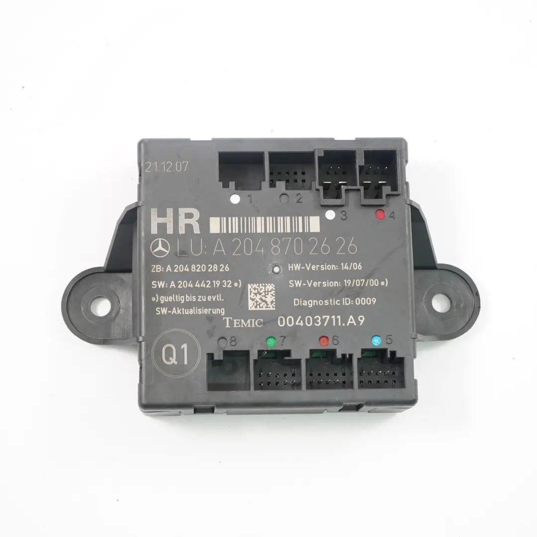 Door Module Mercedes W204 Rear Right O/S Control Unit Module to with Part number A2048702626 Door Module Mercedes W204 Rear Right O/S Control Unit Module - SKU A2048702626 - Part number A2048702626
