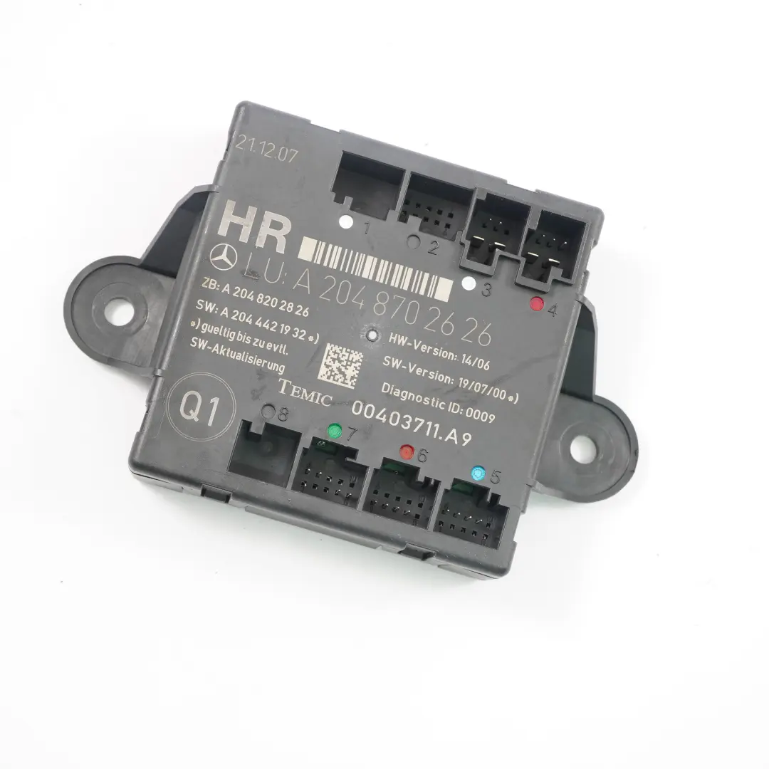 Door Module Mercedes W204 Rear Right O/S Control Unit Module to with Part number A2048702626 Door Module Mercedes W204 Rear Right O/S Control Unit Module - SKU A2048702626 - Part number A2048702626