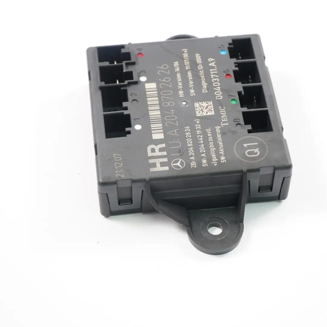 Module Porte Arriere Droite Module l'unité Contrôle pour Mercedes W204 à propos du numéro de pièce A2048702626 Mercedes W204 Module Porte Arriere Droite Module l'unité Contrôle - SKU A2048702626 - Numéro de pièce A2048702626