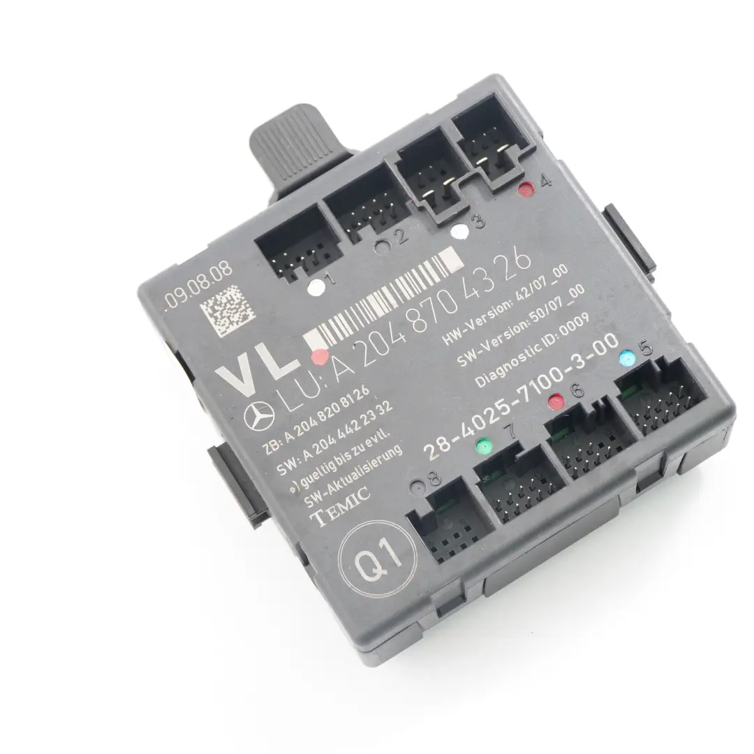  Door Module Mercedes W204 Front Left N/S Control Unit Module - SKU A2048704326 - Part number A2048704326