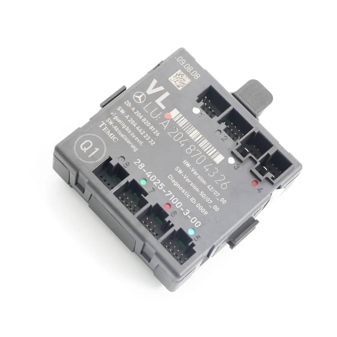 Door Module Mercedes W204 Front Left N/S Control Unit Module - SKU A2048704326 - Part number A2048704326