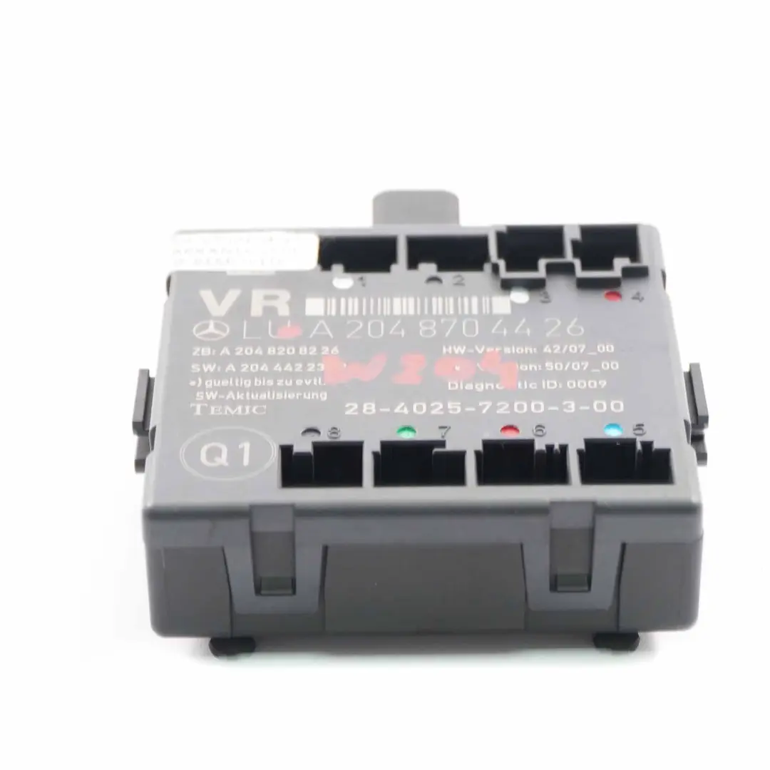  Door Module Mercedes W204 S204 Front Right O/S Control Unit - SKU A2048704426 - Part number A2048704426