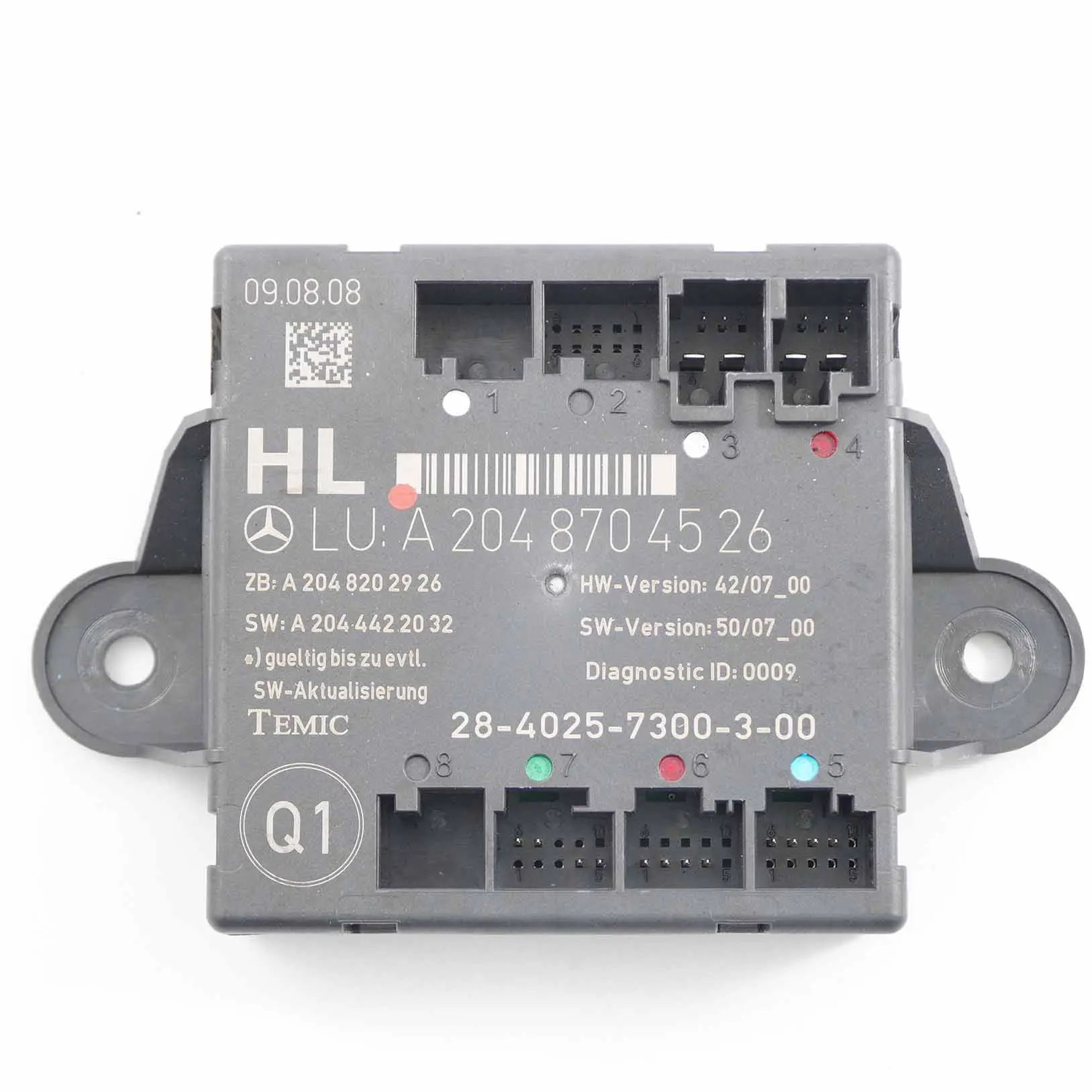 Módulo puerta Mercedes W204 unidad control Trasera izquierdo A2048704526