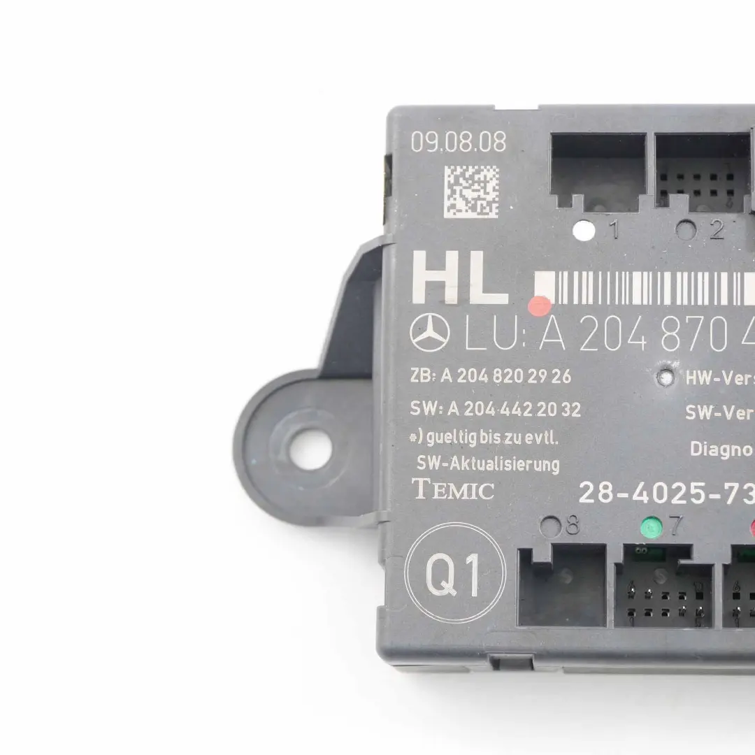  Türmodul Mercedes W204 Hinten Links Steuergerät Modul - SKU A2048704526 - Teilenummer A2048704526