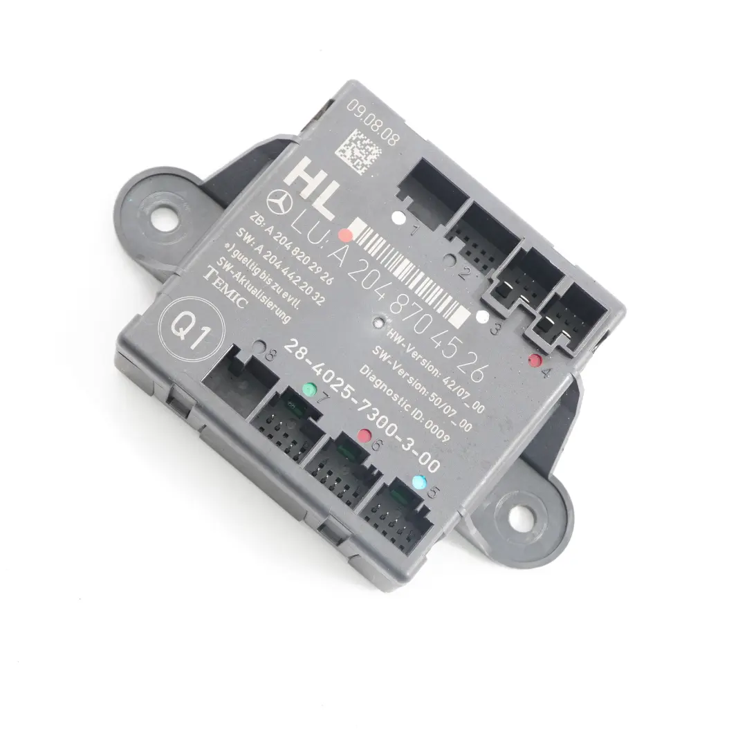 Módulo puerta Mercedes W204 unidad control Trasera izquierdo para  con número de pieza A2048704526  Módulo puerta Mercedes W204 unidad control Trasera izquierdo - SKU A2048704526 - Número de pieza A2048704526