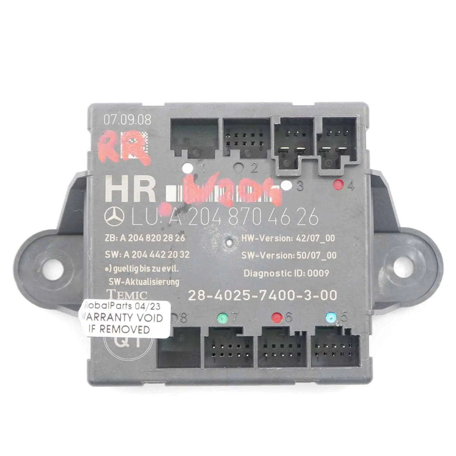 Modulo Porta Mercedes W204 Modulo Controllo Posteriore Destro A2048704626