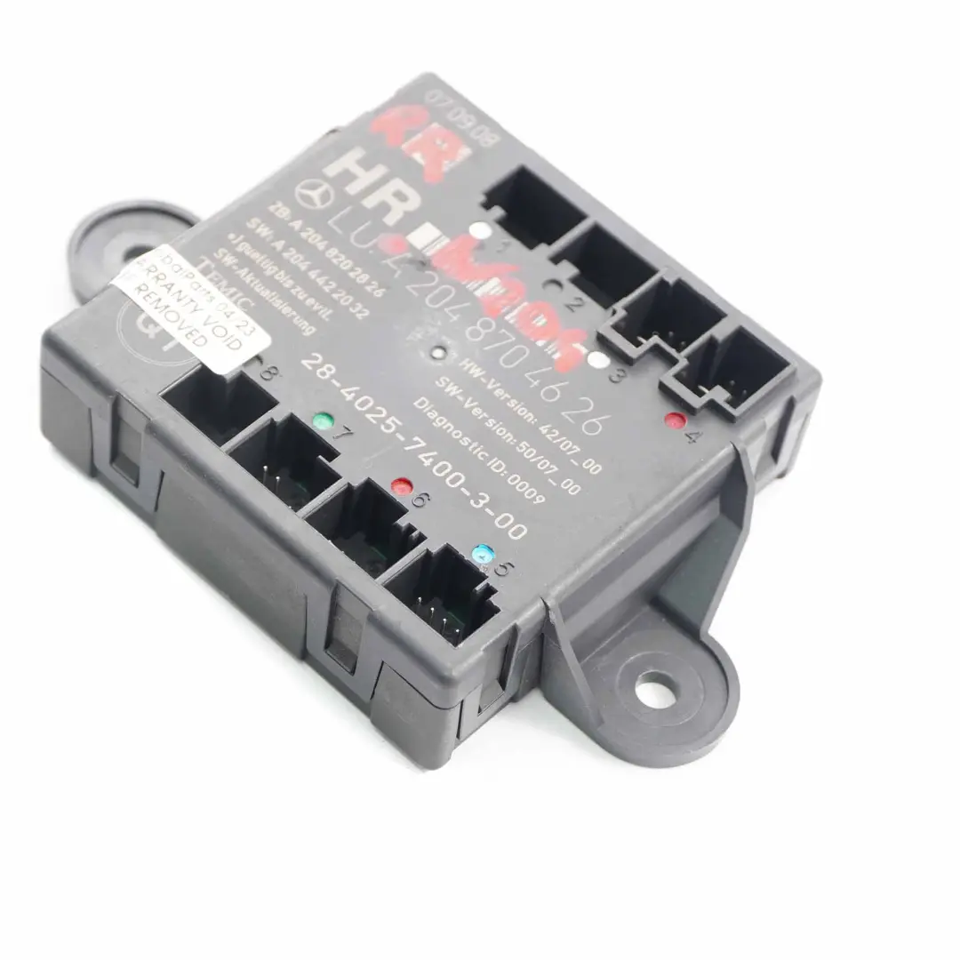  Door Module Mercedes W204 Rear Right O/S Control Unit Module - SKU A2048704626 - Part number A2048704626