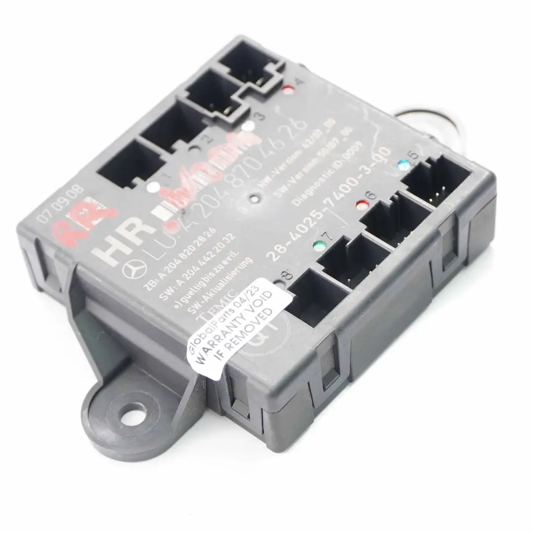 Módulo de puerta Trasero Derecho para Mercedes W204 con número de pieza A2048704626 Mercedes W204 Módulo de puerta Trasero Derecho - SKU A2048704626 - Número de pieza A2048704626