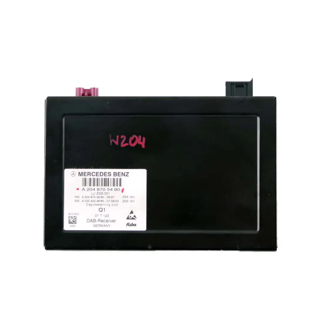Mercedes-Benz C W204 Digital Audio DAB Receiver Control Unit Module to with Part number A2048705490 Mercedes-Benz C W204 Digital Audio DAB Receiver Control Unit Module - SKU A2048705490 - Part number A2048705490