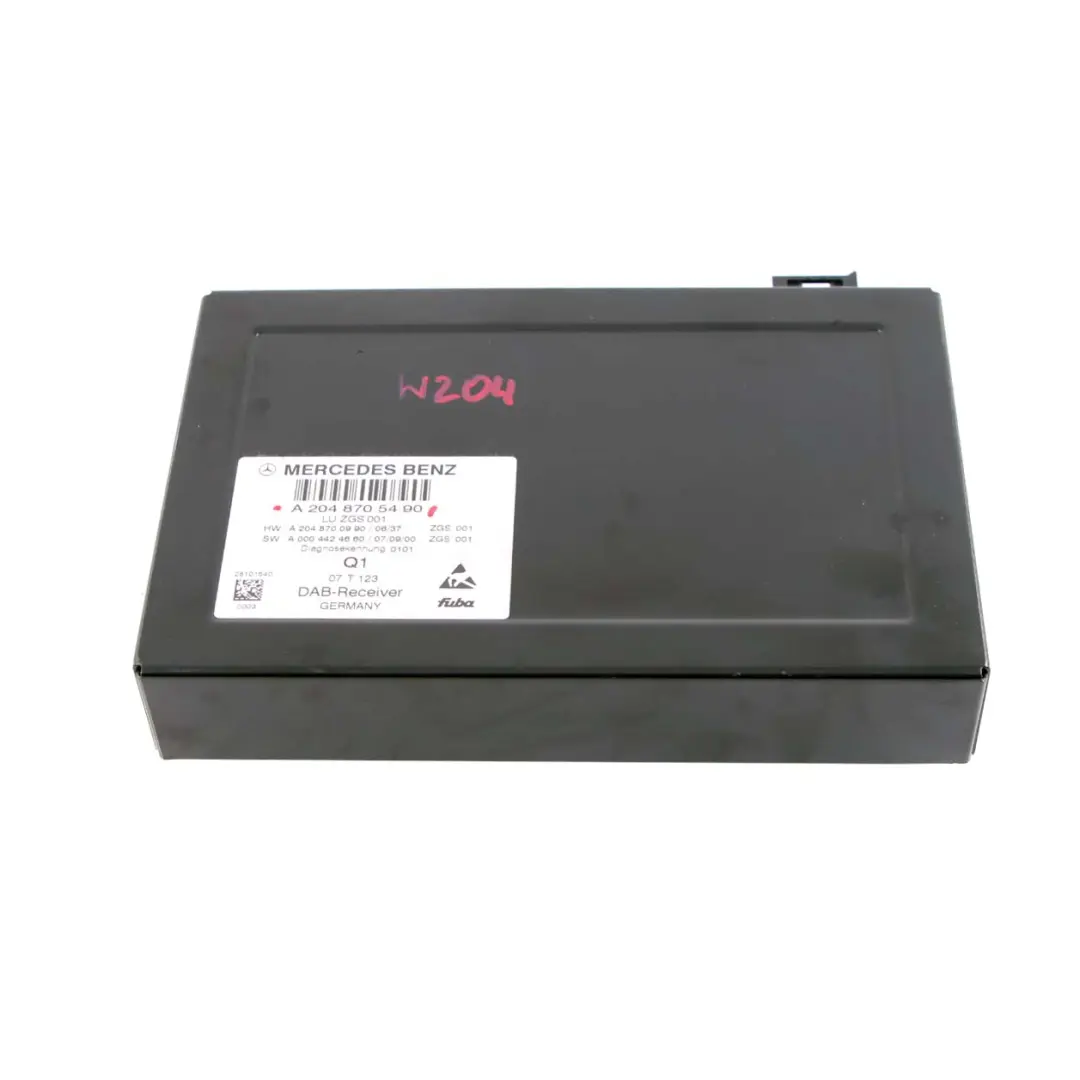 Mercedes-Benz C W204 Digital Audio DAB Receiver Control Unit Module to with Part number A2048705490 Mercedes-Benz C W204 Digital Audio DAB Receiver Control Unit Module - SKU A2048705490 - Part number A2048705490