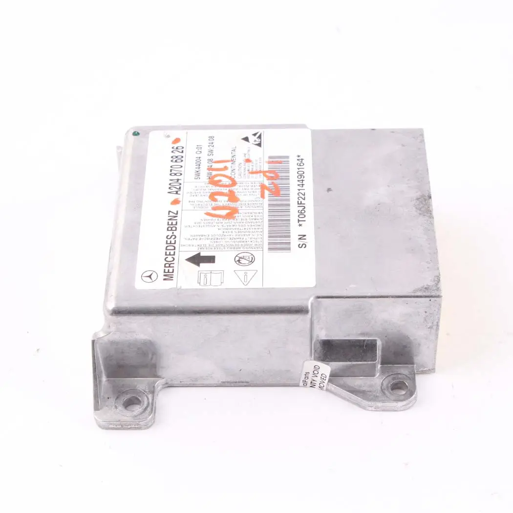 Mercedes W204 ECU Unità di controllo Modulo sensore Airbag - SKU A2048706826 - Numero di parte A2048706826