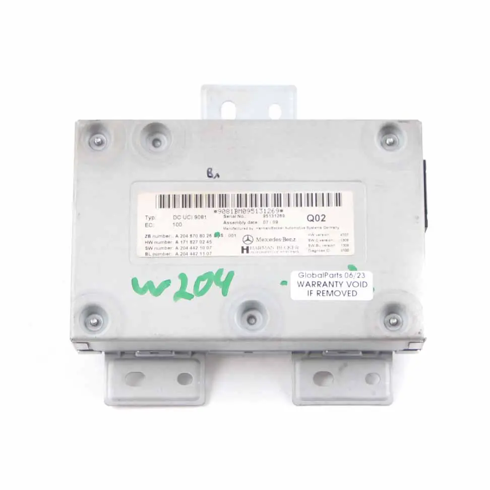 Modulo Centralina Interfaccia Multimediale per Mercedes W204 con numero di parte A2048708026 Mercedes W204 Modulo Centralina Interfaccia Multimediale - SKU A2048708026 - Numero di parte A2048708026