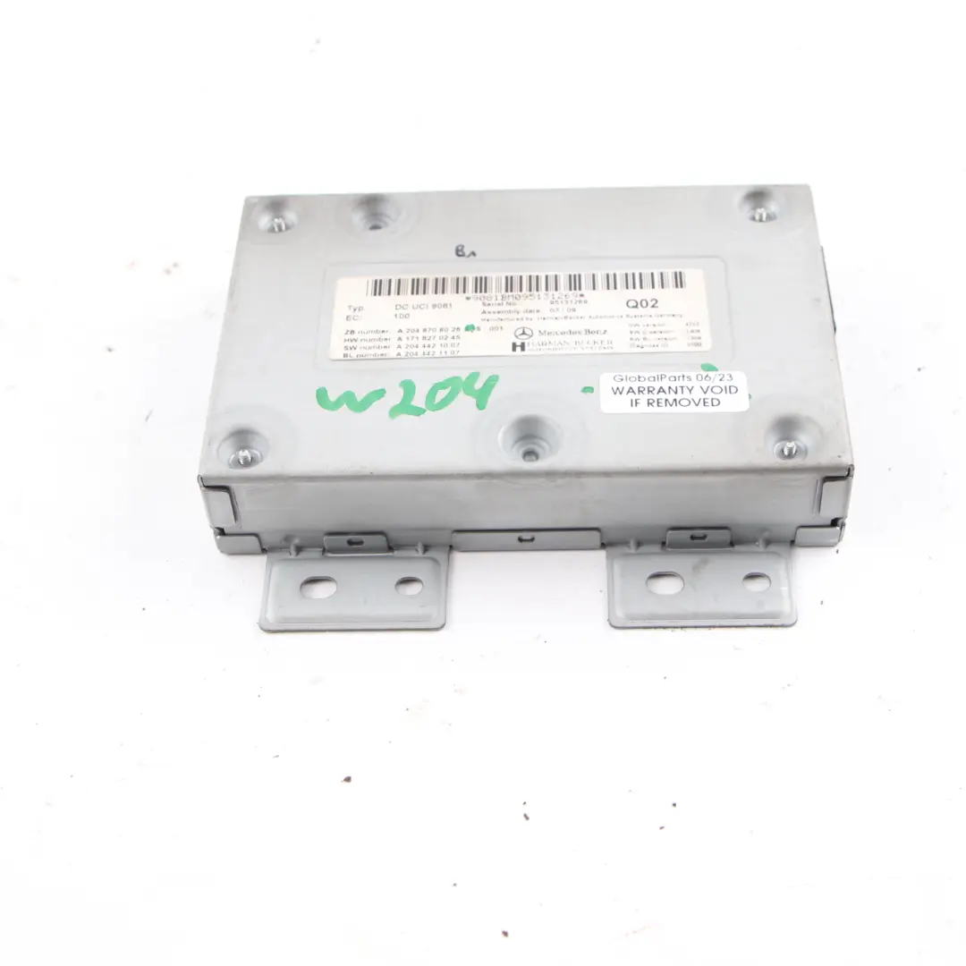 Module De Commande D'Interface Multimédia pour Mercedes W204 à propos du numéro de pièce A2048708026 Mercedes W204 Module De Commande D'Interface Multimédia - SKU A2048708026 - Numéro de pièce A2048708026