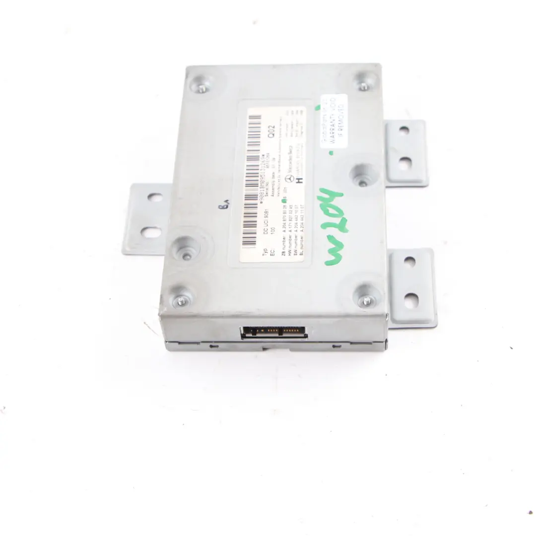 Modulo Centralina Interfaccia Multimediale per Mercedes W204 con numero di parte A2048708026 Mercedes W204 Modulo Centralina Interfaccia Multimediale - SKU A2048708026 - Numero di parte A2048708026