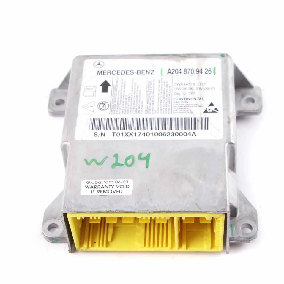 Mercedes W204 Airbag Module Control Unit SRS Sensor ECU - SKU A2048709426 - Part number A2048709426