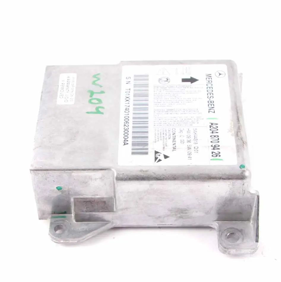 Mercedes W204 Airbag Modul Steuergerät SRS Sensor ECU - SKU A2048709426 - Teilenummer A2048709426