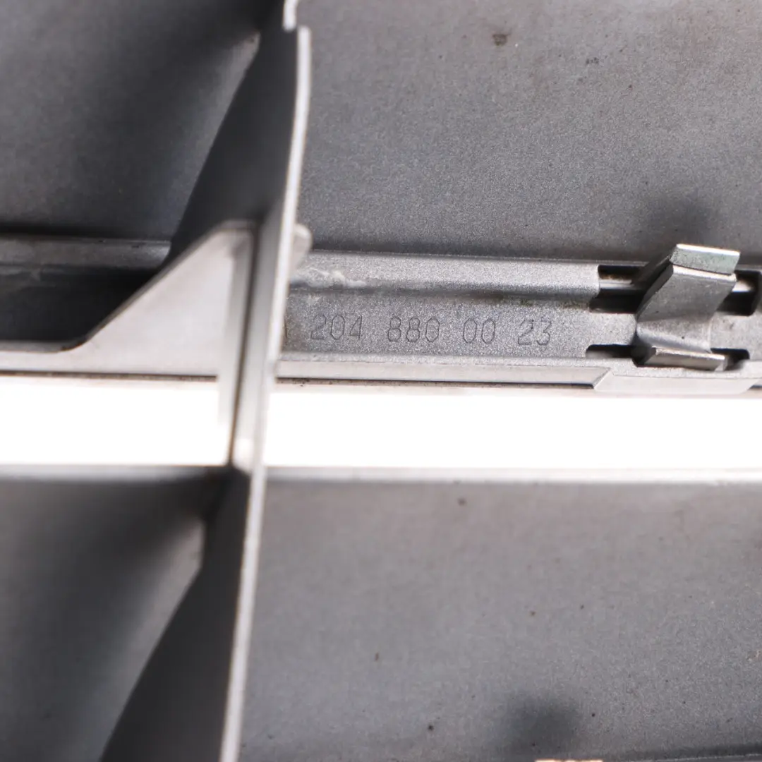 Hood Bonnet Grille Front Radiator Beam Trim Panel Silver Chrome to Mercedes W204 with Part number A2048800023 Mercedes W204 Hood Bonnet Grille Front Radiator Beam Trim Panel Silver Chrome - SKU A2048800023 - Part number A2048800023