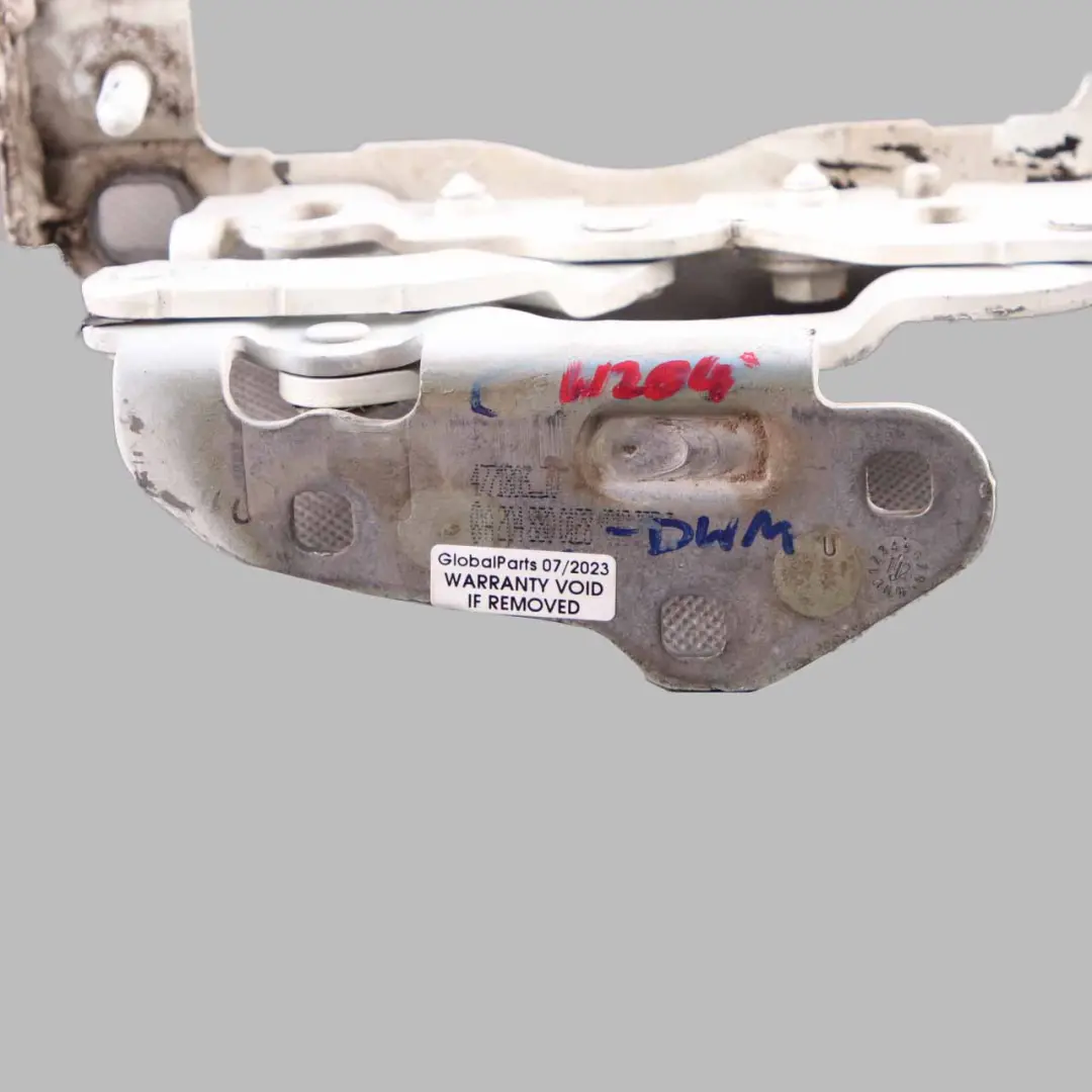 Hood Bonnet Hinge Left N/S Hood Diamond White - 799 to Mercedes W204 Coupe with Part number A2048800128 Mercedes W204 Coupe Hood Bonnet Hinge Left N/S Hood Diamond White - 799 - SKU A2048800128-DWM - Part number A2048800128