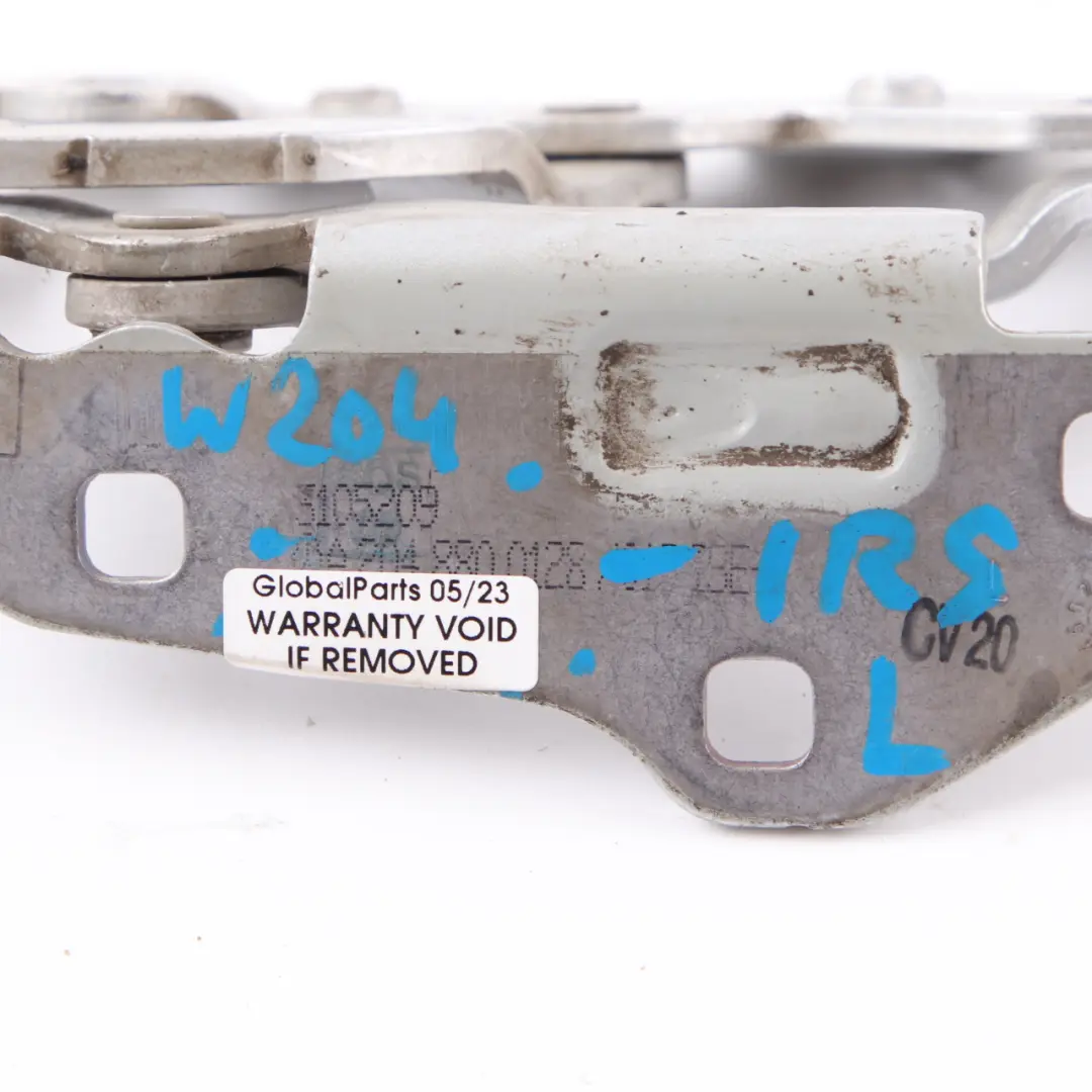 Hood Bonnet Hinge Left N/S Hood Iridium Bright Silver 775 to Mercedes W204 Coupe with Part number A2048800128 Mercedes W204 Coupe Hood Bonnet Hinge Left N/S Hood Iridium Bright Silver 775 - SKU A2048800128-IRS - Part number A2048800128