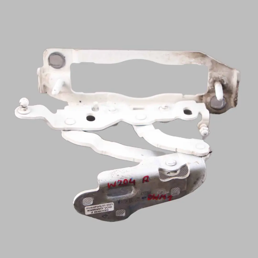 Hood Bonnet Hinge Right O/S Diamond White - 799 to Mercedes W204 Coupe with Part number A2048800228 Mercedes W204 Coupe Hood Bonnet Hinge Right O/S Diamond White - 799 - SKU A2048800228-DWM1 - Part number A2048800228