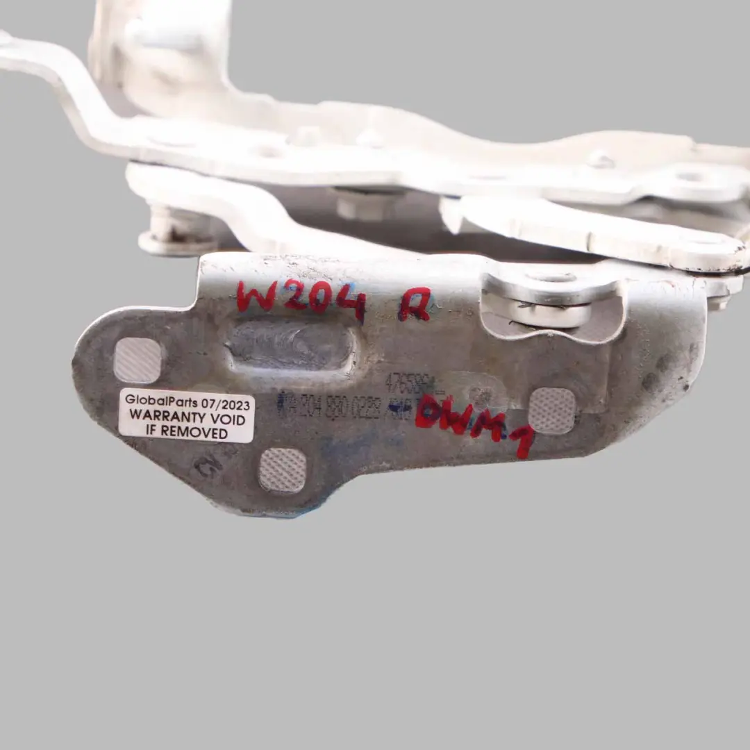 Hood Bonnet Hinge Right O/S Diamond White - 799 to Mercedes W204 Coupe with Part number A2048800228 Mercedes W204 Coupe Hood Bonnet Hinge Right O/S Diamond White - 799 - SKU A2048800228-DWM1 - Part number A2048800228