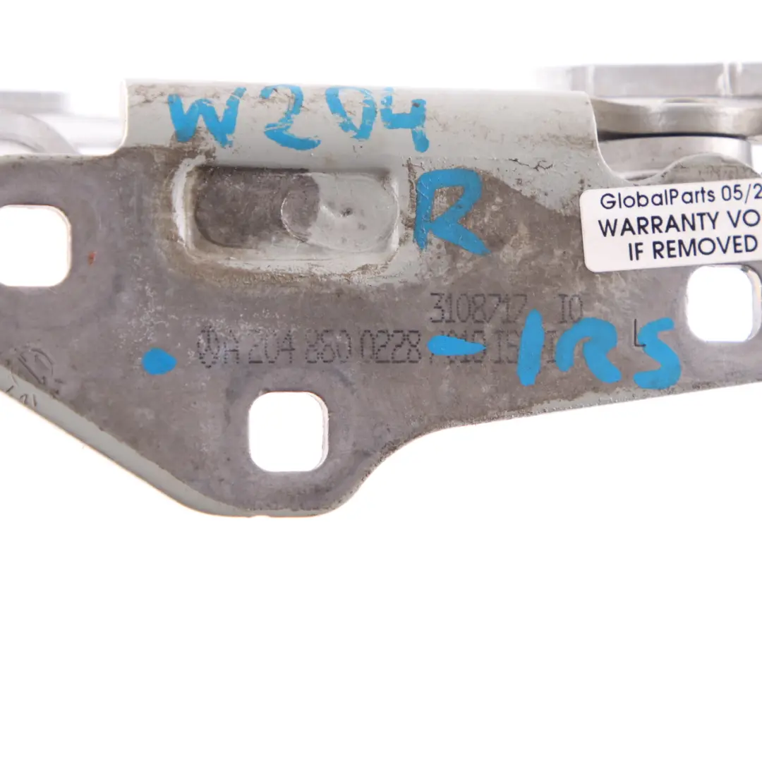Mercedes W204 Coupe Hood Bonnet Hinge Right O/S Hood Iridium Bright Silver 775 - SKU A2048800228-IRS - Part number A2048800228