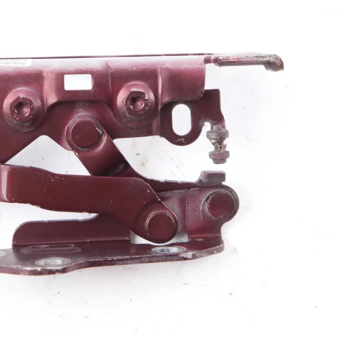 Hinge Left N/S Hood Bonnet Front Carneol Red Metallic - 544 to Mercedes W204 with Part number A2048800728 Mercedes W204 Hinge Left N/S Hood Bonnet Front Carneol Red Metallic - 544 - SKU A2048800728-CR - Part number A2048800728