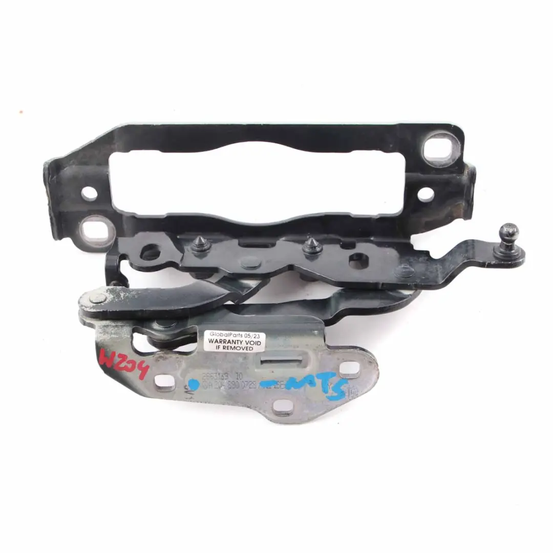 Capó Bisagra Delantera Izquierda Negro Magnetita 183 para Mercedes W204 con número de pieza A2048800728 Mercedes W204 Capó Bisagra Delantera Izquierda Negro Magnetita 183 - SKU A2048800728-MTS - Número de pieza A2048800728