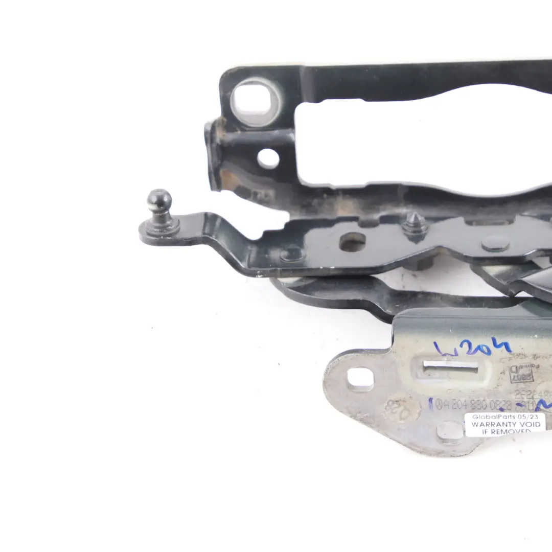 Hinge Right O/S Hood Bonnet Front Magnetite Black 183 to Mercedes W204 with Part number A2048800828 Mercedes W204 Hinge Right O/S Hood Bonnet Front Magnetite Black 183 - SKU A2048800828-MTS - Part number A2048800828