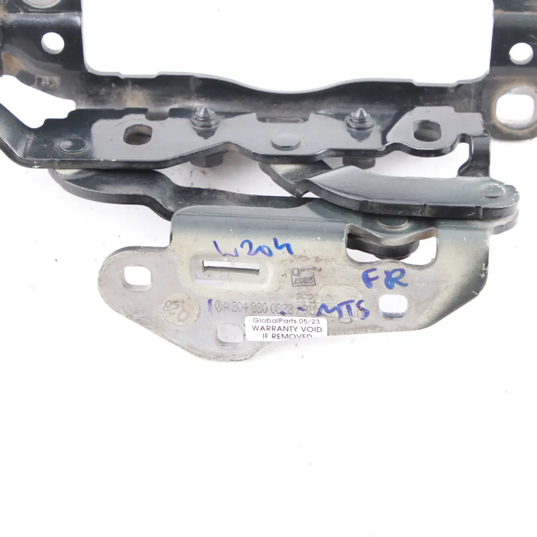 Hinge Right O/S Hood Bonnet Front Magnetite Black 183 to Mercedes W204 with Part number A2048800828 Mercedes W204 Hinge Right O/S Hood Bonnet Front Magnetite Black 183 - SKU A2048800828-MTS - Part number A2048800828