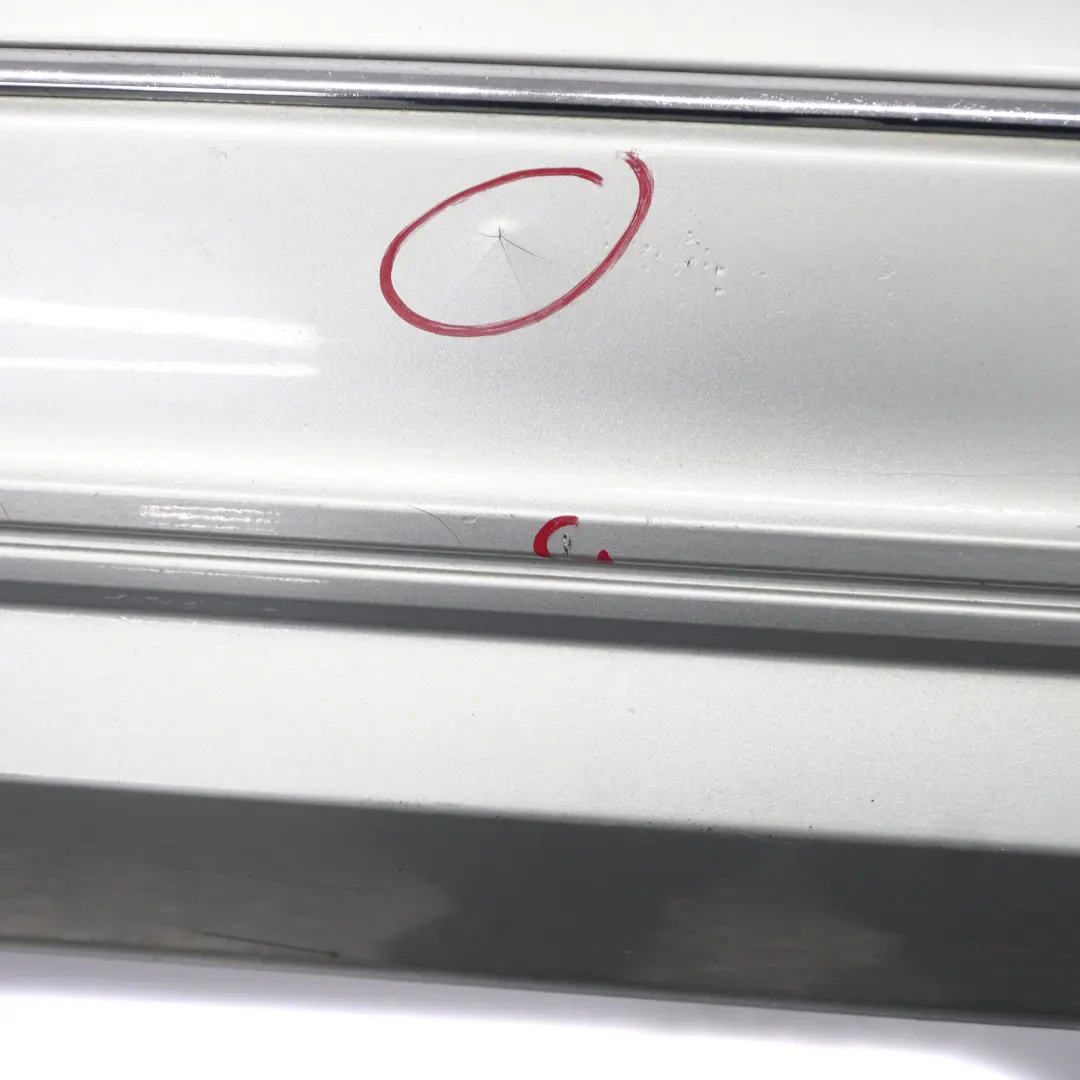 Bumper Trim Panel Cover Avantgarde Iridium Silver - 775 to Mercedes S204 Rear with Part number A2048800947 Mercedes S204 Rear Bumper Trim Panel Cover Avantgarde Iridium Silver - 775 - SKU A2048800947-IRS - Part number A2048800947