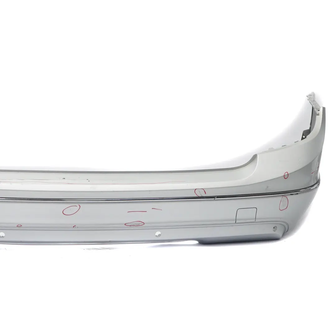Bumper Trim Panel Cover Avantgarde Iridium Silver - 775 to Mercedes S204 Rear with Part number A2048800947 Mercedes S204 Rear Bumper Trim Panel Cover Avantgarde Iridium Silver - 775 - SKU A2048800947-IRS - Part number A2048800947
