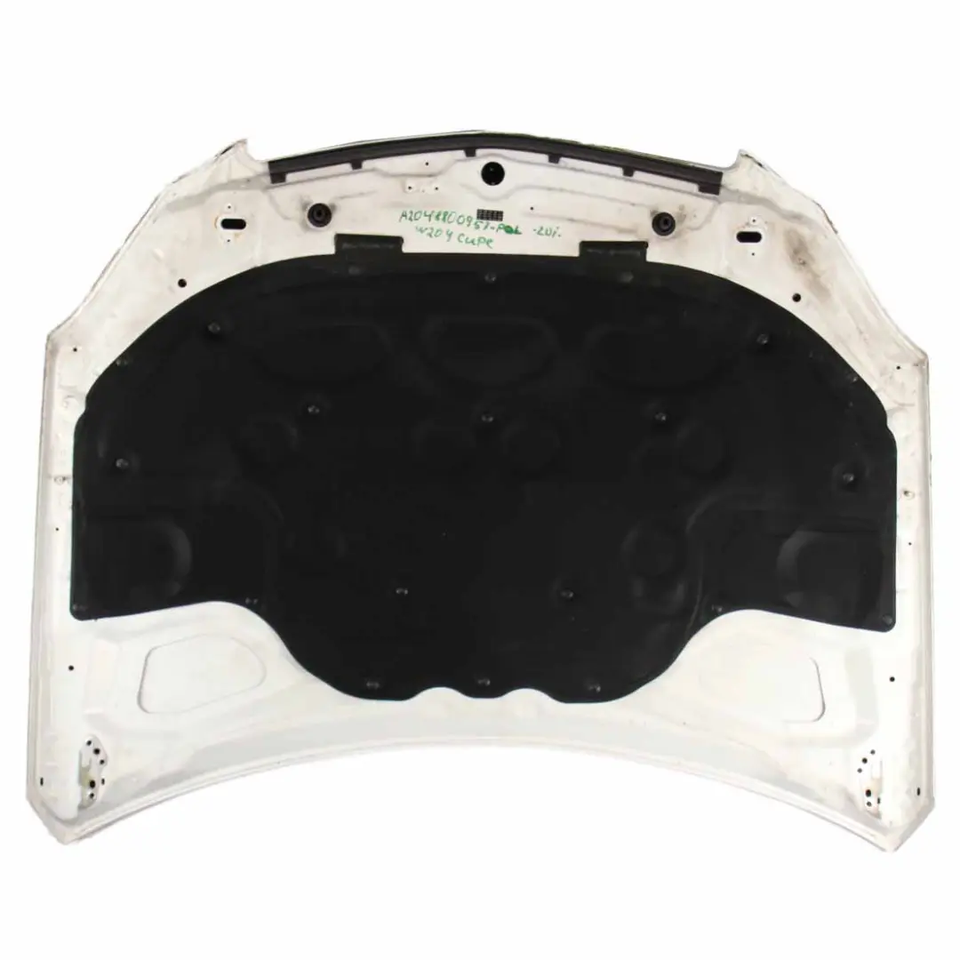 Mercedes W204 Hood Bonnet Trim Panel Engine Cover Polar White - 149 - SKU A2048800957-POL - Part number A2048800957