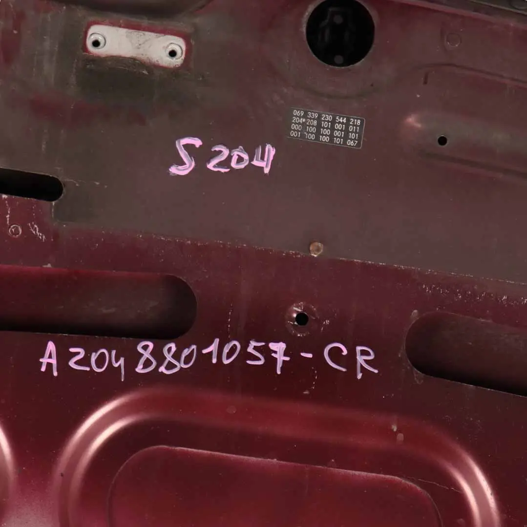 Hood Bonnet Trim Panel Engine Cover Carneol Red Metallic - 544 to Mercedes W204 with Part number A2048801057 Mercedes W204 Hood Bonnet Trim Panel Engine Cover Carneol Red Metallic - 544 - SKU A2048801057-CR - Part number A2048801057