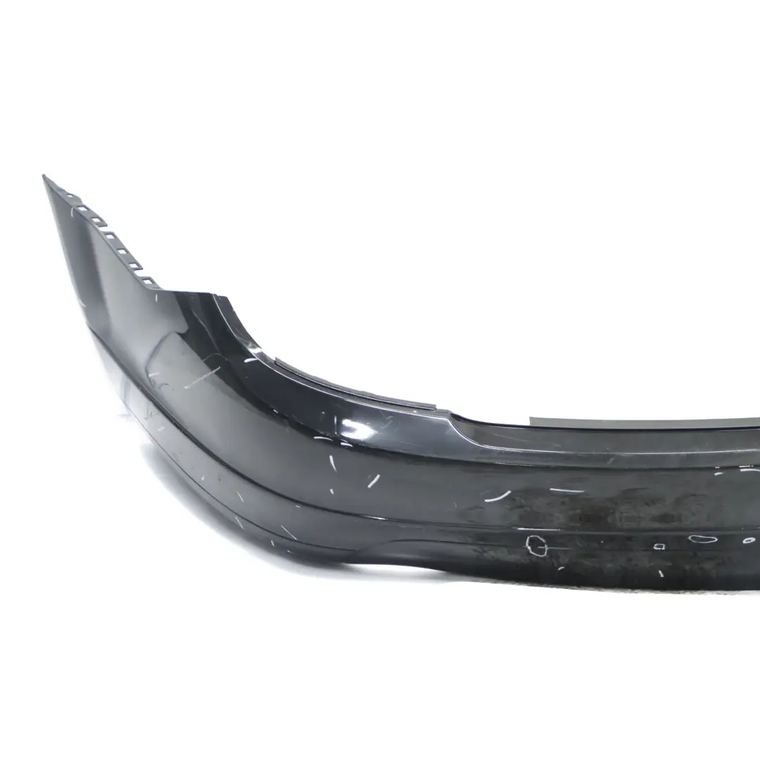 Bumper Trim Panel Cover Obsidian Black - 197 to Mercedes W204 Rear with Part number A2048801240 Mercedes W204 Rear Bumper Trim Panel Cover Obsidian Black - 197 - SKU A2048801240-OB - Part number A2048801240