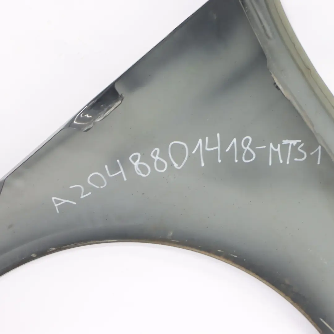 Mercedes W204 Błotnik Prawy Przedni Skrzydło Magnetit Schwarz Czarny - 183 - SKU A2048801418-MTS1 - Numer Części A2048801418