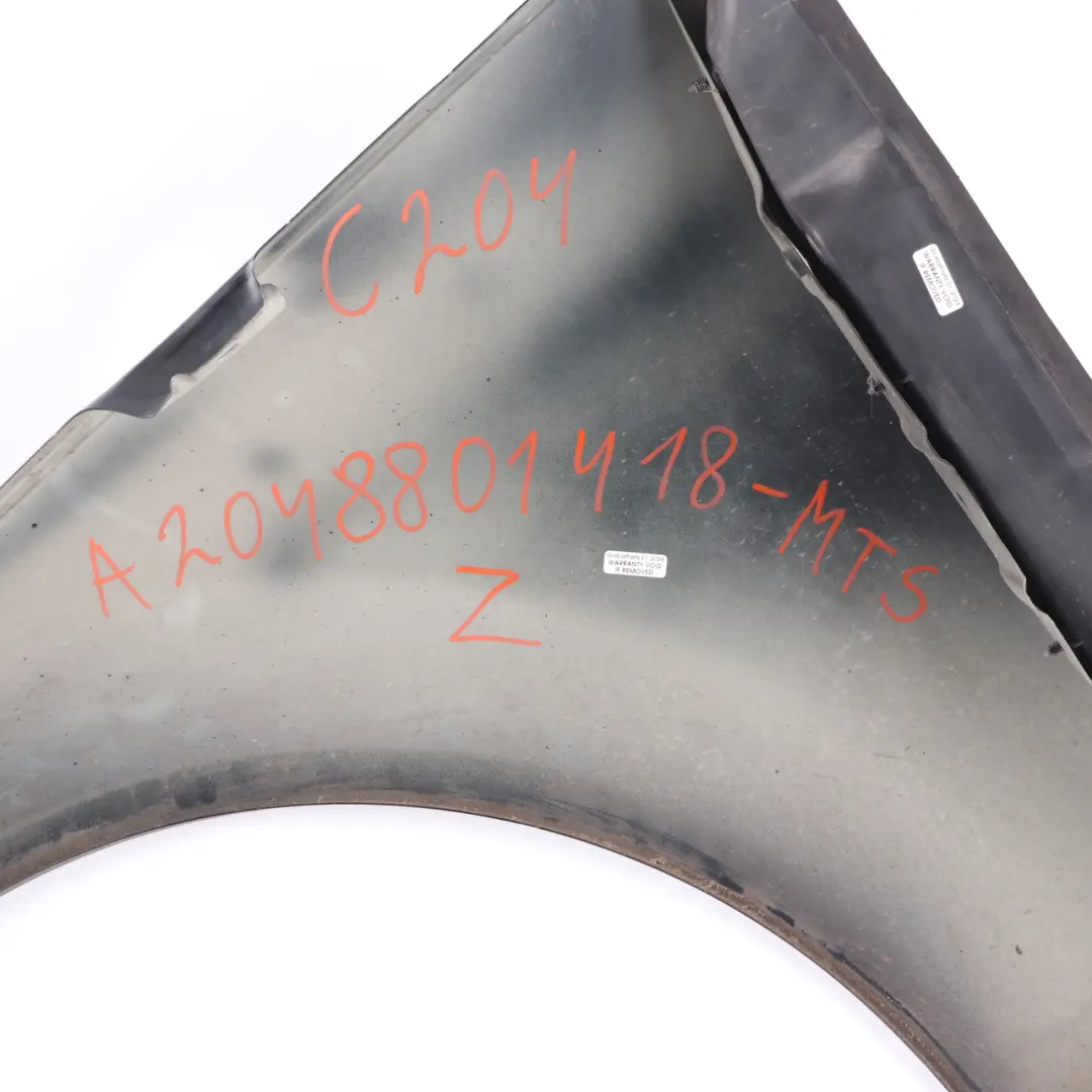 Mercedes W204 Side Wing Panel Front Right O/S Fender Magnetit Schwarz Black - SKU A2048801418-MTS - Part number A2048801418