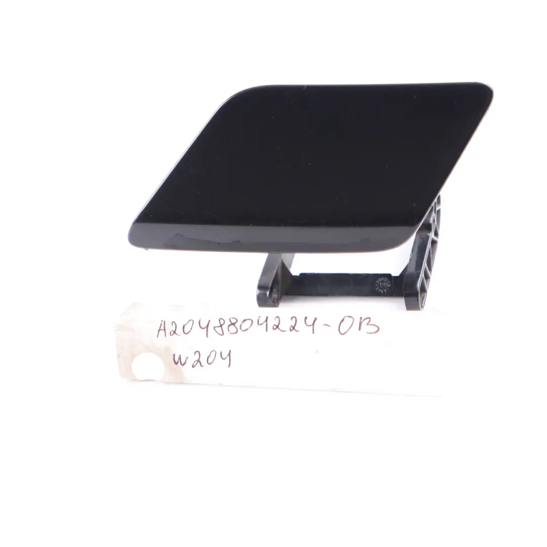 Headlight Washer Cover Front Left N/S Obsidian Black Mercedes W204 - SKU A2048804224-OB - Part number A2048804224