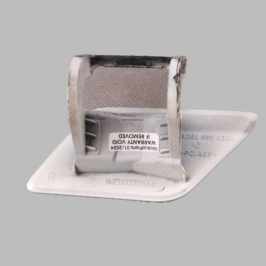 Mercedes W204 Headlight Washer Jet Cover Right O/S Diamond White 799 - SKU A2048804324-DWM - Part number A2048804324