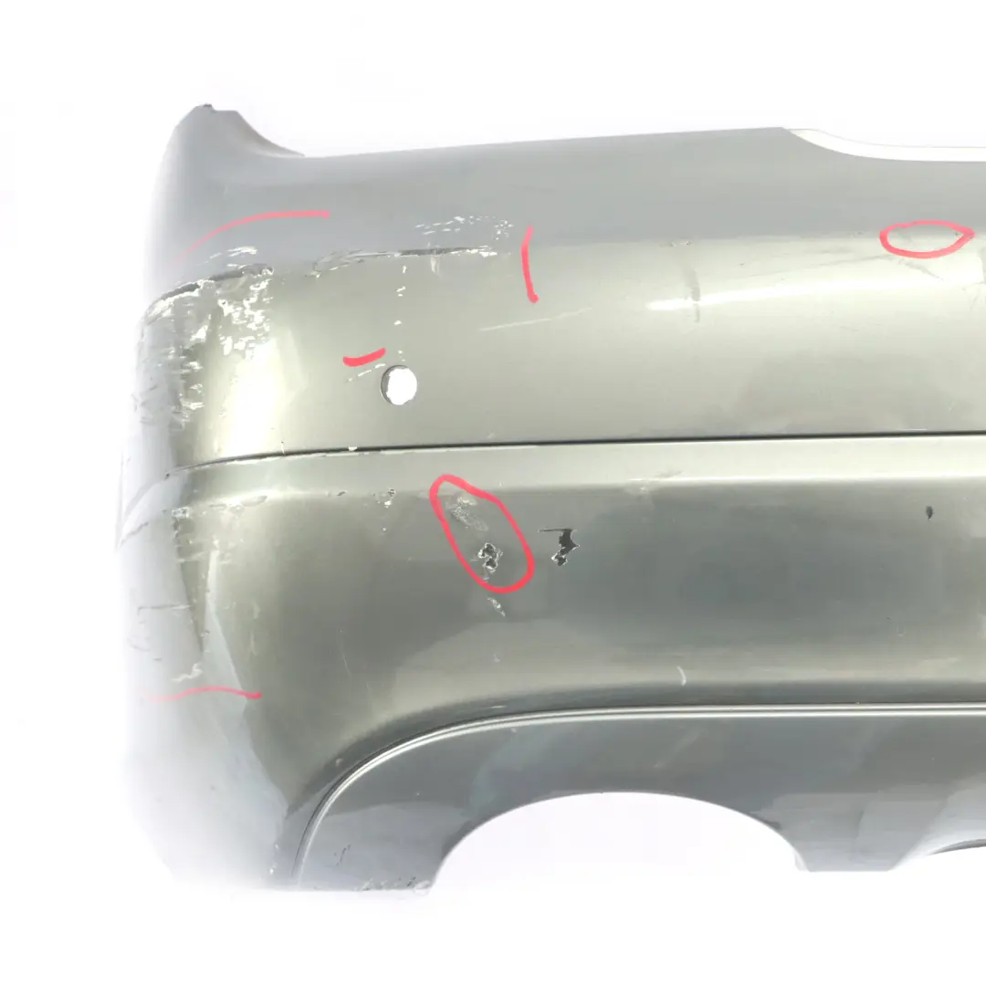 Bumper Trim Panel Covering Palladium Silver Metallic - 792 to Mercedes W204 Rear with Part number A2048805940 Mercedes W204 Rear Bumper Trim Panel Covering Palladium Silver Metallic - 792 - SKU A2048805940-PAL - Part number A2048805940