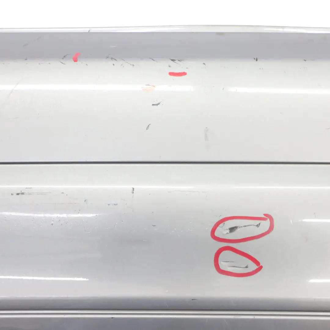 Bumper Trim Panel Covering Palladium Silver Metallic - 792 to Mercedes W204 Rear with Part number A2048805940 Mercedes W204 Rear Bumper Trim Panel Covering Palladium Silver Metallic - 792 - SKU A2048805940-PAL - Part number A2048805940