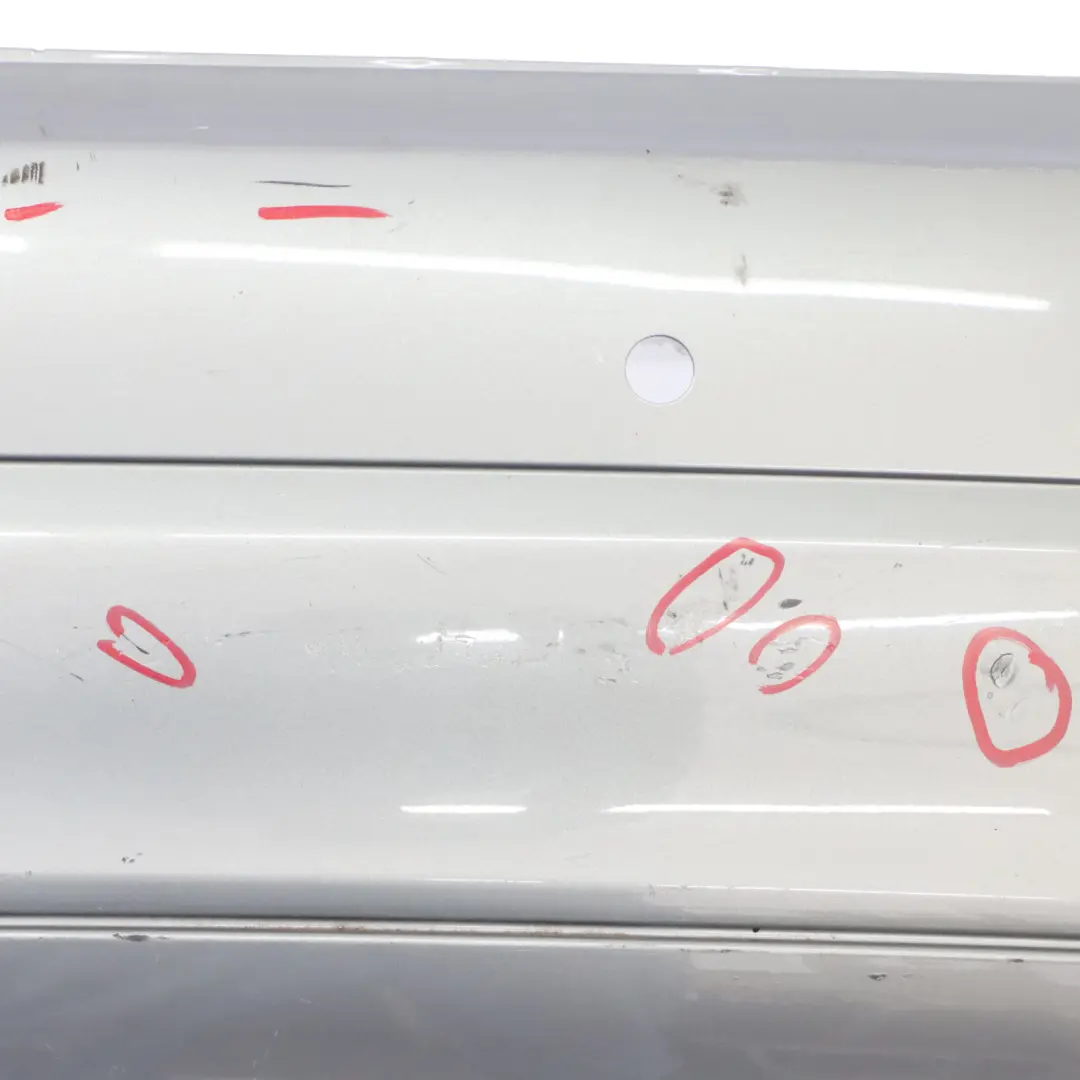 Bumper Trim Panel Covering Palladium Silver Metallic - 792 to Mercedes W204 Rear with Part number A2048805940 Mercedes W204 Rear Bumper Trim Panel Covering Palladium Silver Metallic - 792 - SKU A2048805940-PAL - Part number A2048805940