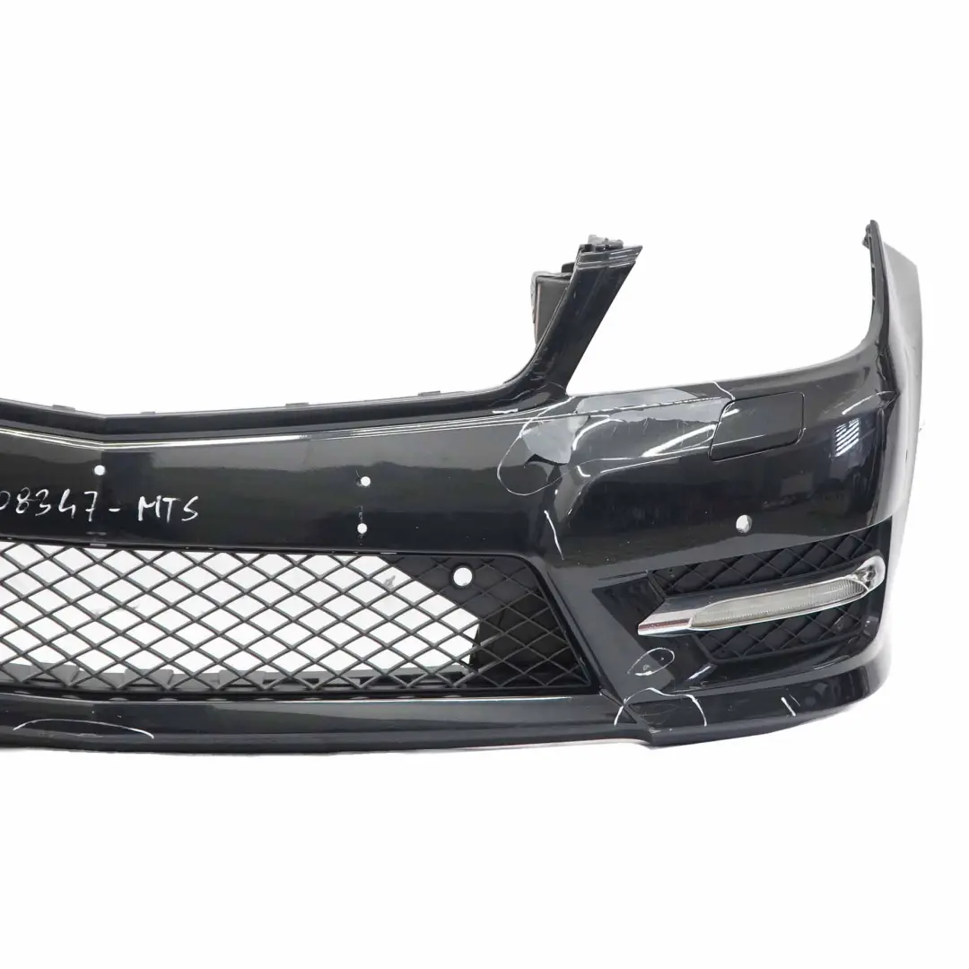 Front Bumper AMG Trim Panel Cover Magnetite Black Metallic - 183 to Mercedes W204 with Part number A2048808347 Mercedes W204 Front Bumper AMG Trim Panel Cover Magnetite Black Metallic - 183 - SKU A2048808347-MTS - Part number A2048808347