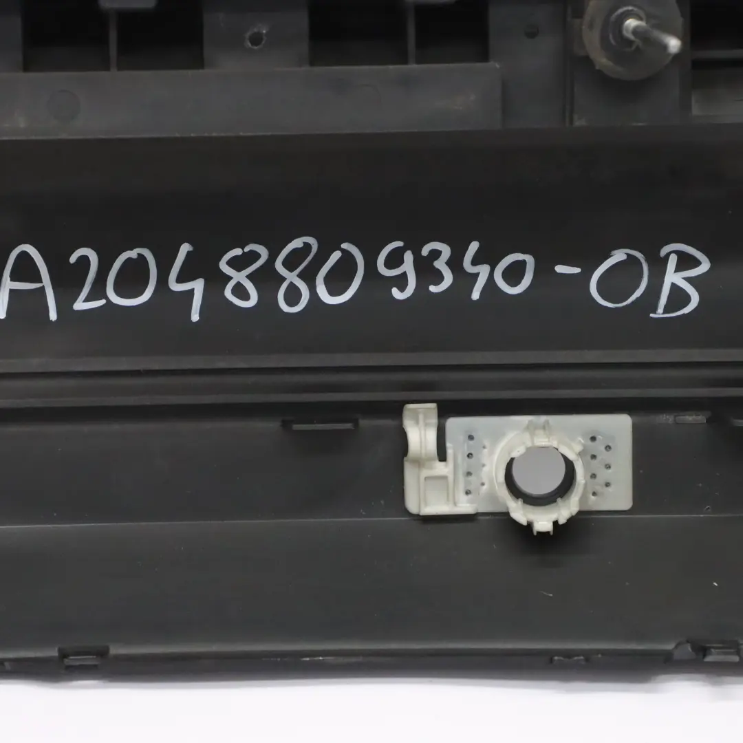 Bumper Trim Panel Cover Obsidian Black Metallic 197 to Mercedes S204 Rear with Part number A2048809340 Mercedes S204 Rear Bumper Trim Panel Cover Obsidian Black Metallic 197 - SKU A2048809340-OB - Part number A2048809340