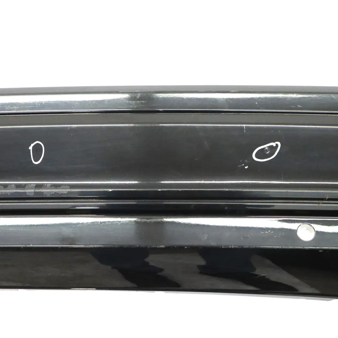 Bumper Trim Panel Cover Obsidian Black Metallic 197 to Mercedes S204 Rear with Part number A2048809340 Mercedes S204 Rear Bumper Trim Panel Cover Obsidian Black Metallic 197 - SKU A2048809340-OB - Part number A2048809340