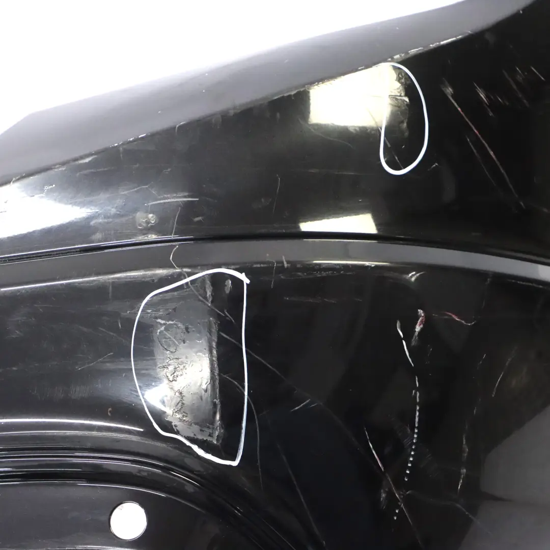 Bumper Trim Panel Cover Obsidian Black Metallic 197 to Mercedes S204 Rear with Part number A2048809340 Mercedes S204 Rear Bumper Trim Panel Cover Obsidian Black Metallic 197 - SKU A2048809340-OB - Part number A2048809340