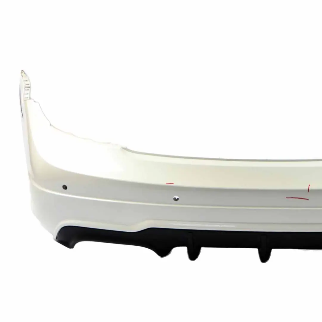Mercedes W204 C204 C63 AMG Rear Bumper Trim Panel Diamond White Metallic - 799 - SKU A2048809347-DWM - Part number A2048809347